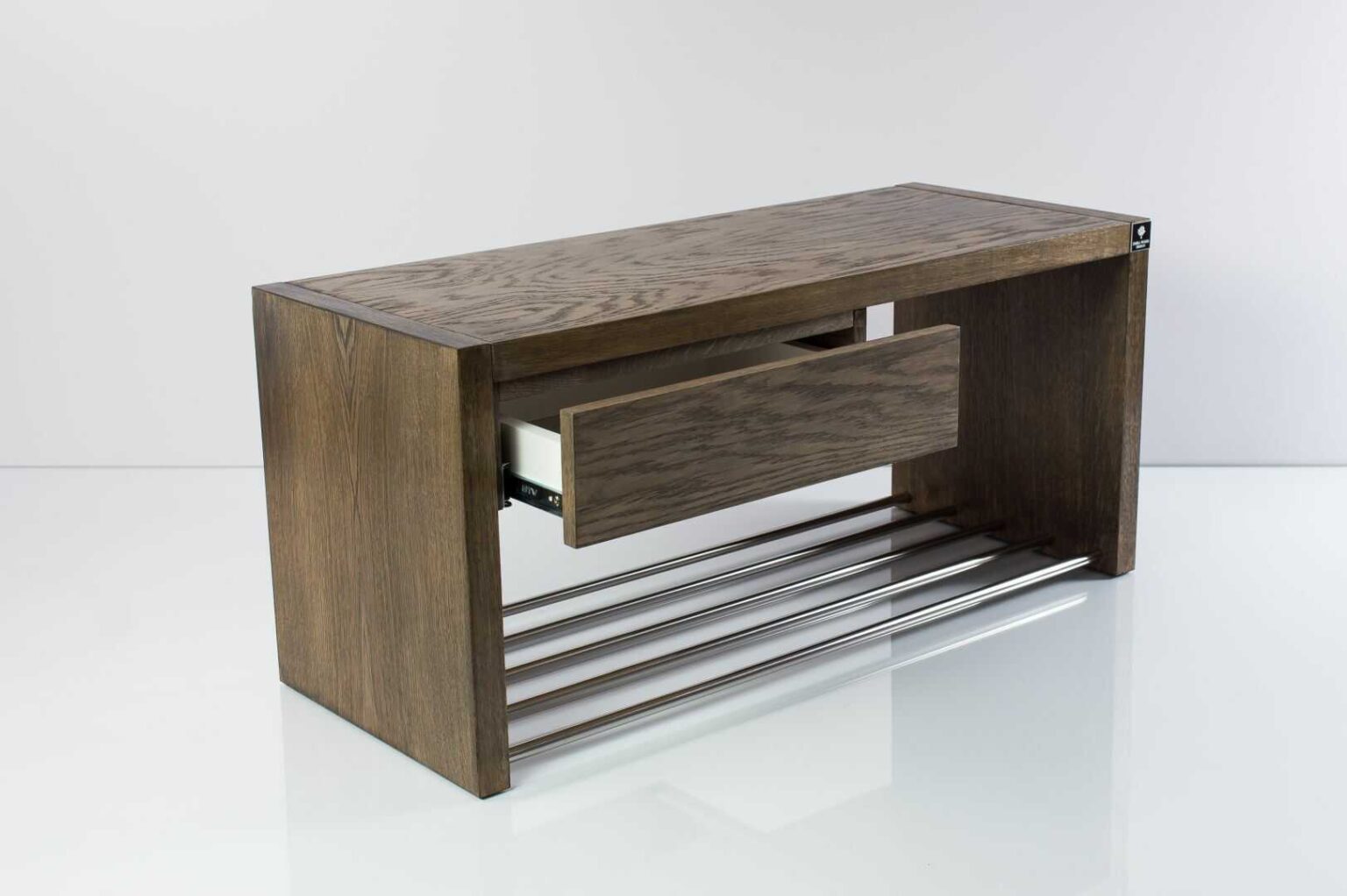 RDD31 Schuhregal Garderobenbank aus Holz mit Schublade und Schuhablage