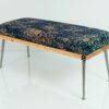 Gepolsterte Sitzbank M-DEKO LGS-108 Loft, nach Maß, Sitz aus Holz und gemustertem Velvet, Metallbeine