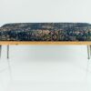 Gepolsterte Sitzbank M-DEKO LGS-108 Loft, nach Maß, Sitz aus Holz und gemustertem Velvet, Metallbeine