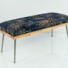 Gepolsterte Sitzbank M-DEKO LGS-108 Loft, nach Maß, Sitz aus Holz und gemustertem Velvet, Metallbeine