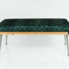 Gepolsterte Sitzbank M-DEKO LGS-108 Loft, nach Maß, Sitz aus Holz und gemustertem Velvet, Metallbeine