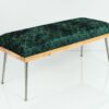 Gepolsterte Sitzbank M-DEKO LGS-108 Loft, nach Maß, Sitz aus Holz und gemustertem Velvet, Metallbeine
