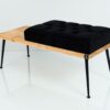 Gesteppte Sitzbank M-DEKO LPP-107 Loft, nach Maß, Sitz aus Holz und Velours, Metallbeine