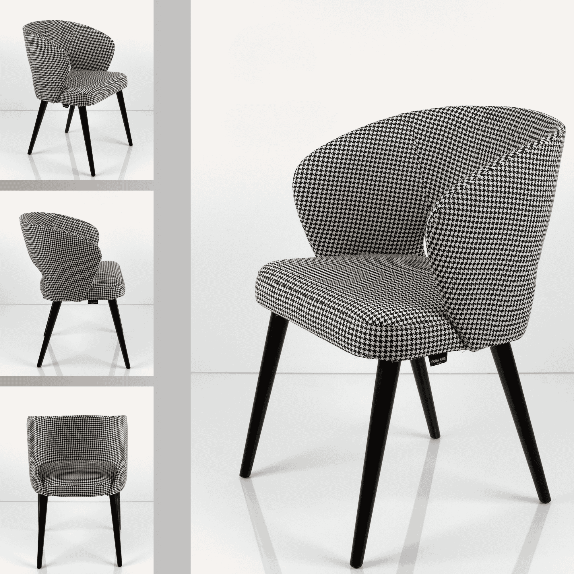 M-Deko Stuhl KR-8 Deluxe – Moderner gepolsterter Designstuhl mit Holzbeinen Moderner Deko Stuhl Deluxe KR-8, gepolstert mit ergonomischer Rückenlehne und stabilen Holzbeinen – eleganter Designstuhl für Esszimmer, Wohnzimmer oder Cafeteria.