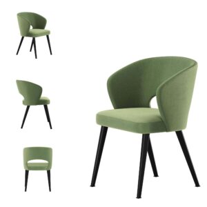 Moderner Deko Stuhl Deluxe KR-8, gepolstert mit ergonomischer Rückenlehne und stabilen Holzbeinen – eleganter Designstuhl für Esszimmer, Wohnzimmer oder Cafeteria.