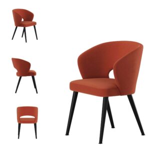Moderner Deko Stuhl Deluxe KR-8, gepolstert mit ergonomischer Rückenlehne und stabilen Holzbeinen – eleganter Designstuhl für Esszimmer, Wohnzimmer oder Cafeteria.
