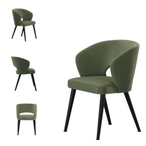 Moderner Deko Stuhl Deluxe KR-8, gepolstert mit ergonomischer Rückenlehne und stabilen Holzbeinen – eleganter Designstuhl für Esszimmer, Wohnzimmer oder Cafeteria.