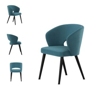 Moderner Deko Stuhl Velours Deluxe Farbe Dragonfly38 KR-8, gepolstert mit ergonomischer Rückenlehne und stabilen Holzbeinen – eleganter Designstuhl für Esszimmer, Wohnzimmer oder Konferenzraum.